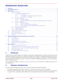 Addressing Guidelines