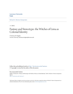 Fantasy and Stereotype: the Witches of Lima as Colonial Identity