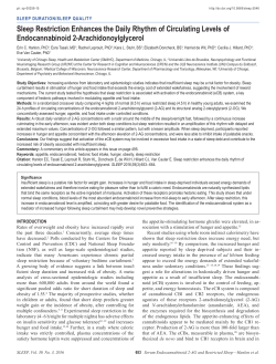 Sleep Restriction Enhances the Daily Rhythm of Circulating Levels