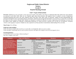 Englewood Public School District Science Grade 8 Fourth Marking