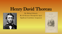 Henry David Thoreau - Michael H. Schneck