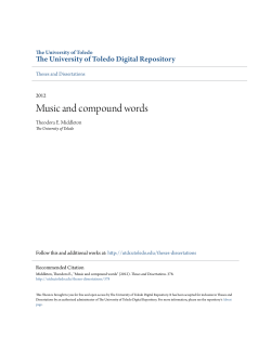 Music and compound words - University of Toledo Digital Repository