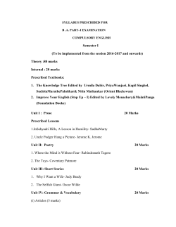 Compulsory English - Nagpur University