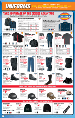 UNIFORMS WWW.1-STOPWORKWEAR.COM or