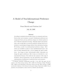 A Model of Non$Informational Preference Change