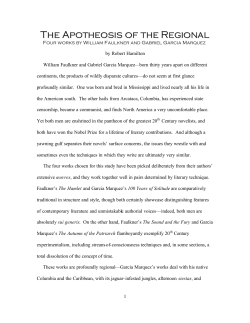 William Faulkner and Gabriel Garcia Marquez