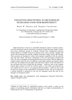 enhancing biocontrol in orchards by increasing food web biodiversity