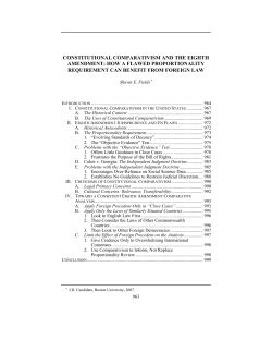 constitutional comparativism and the eighth amendment