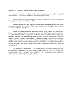 Meaning of &ldquo;Ecozoic&rdquo; (a CES Foundational Statement)