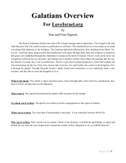 Galatians Overview