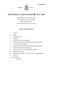 pasturage and enclosure act 1949 - Federal Register of Legislation