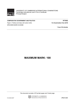 Specimen Question Paper 2 Markscheme