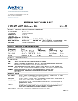 Nitric Acid 58% MSDS