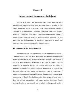 Major protest movements in Gujarat