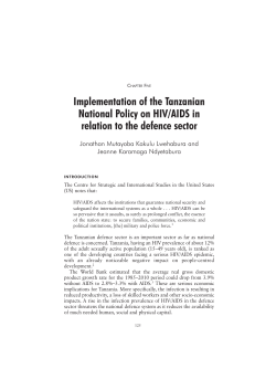 Implementation of the Tanzanian National Policy on HIV