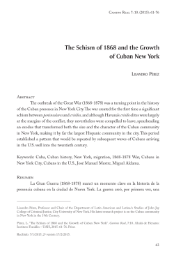 The Schism of 1868 and the Growth of Cuban