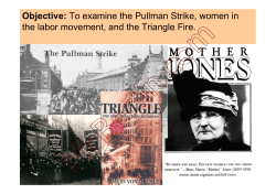 Objective: To examine the Pullman Strike, women in the labor