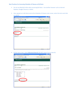 Best Practices for Accessing Schedule of Classes on BU Brain &bull; Do