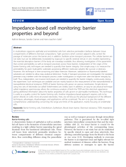 Impedance-based cell monitoring: barrier properties and beyond