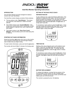 Indo-Row Monitor Operating Instructions