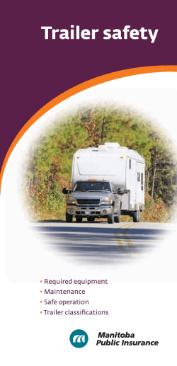 Trailer Safety - Manitoba Public Insurance