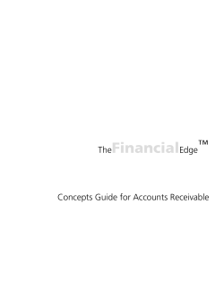Financial Edge Accounts Receivable Concepts Guide