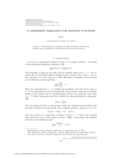 A Comparison Inequality for Rational Functions