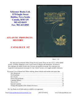 Schooner Books Ltd. Atlantic Provinces History