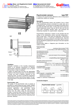 Psychrometer sensors type FEP 1 2 3 4 5 6