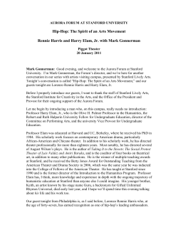 Hip-Hop: The Spirit of an Arts Movement Rennie Harris and Harry