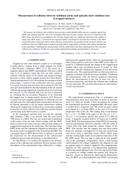 Measurement of collisions between rubidium atoms and optically