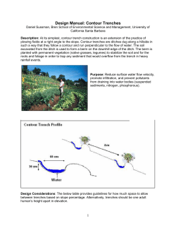 Design Manual: Contour Trenches