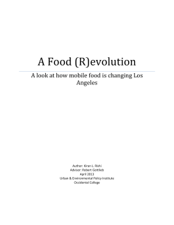 A Food (R)evolution - Occidental College