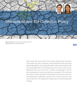 Microcredit and EU Cohesion Policy