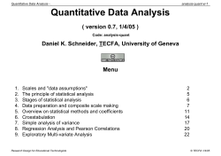 Quantitative Data Analysis
