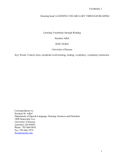LEARNING VOCABULARY - KU ScholarWorks