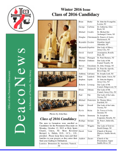 Class of 2016 Candidacy - Saint John the Apostle Official Website