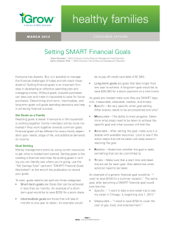 Setting Smart Financial Goals