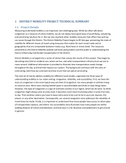 DISTRICT MOBILITY PROJECT TECHNICAL SUMMARY 1