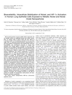 Bioavailability, Intracellular Mobilization of Nickel