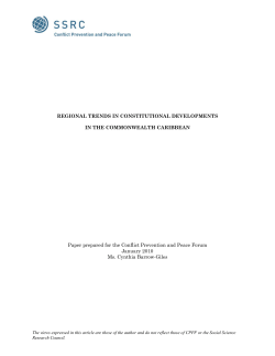 Constitutional Development in the Commonwealth Caribbean