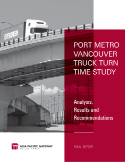 port metro vancouver truck turn time study