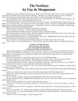 The Necklace by Guy de Maupassant