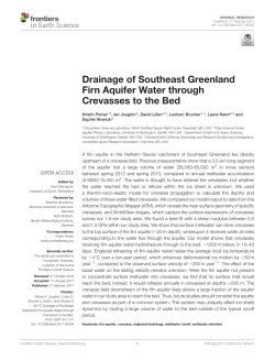 Drainage of Southeast Greenland Firn Aquifer Water through