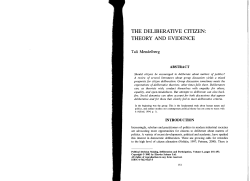 the deliberative citizen: theory and evidence