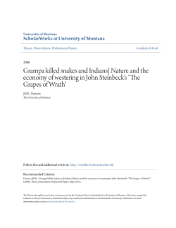 Nature and the economy of westering in John Steinbeck`s