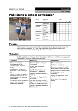 Publishing a school newspaper
