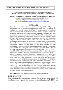 effect of dietary inorganic and organic zinc supplementation on