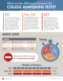 Differences Between College Admission Tests