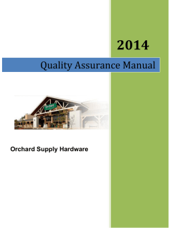 Quality Assurance Manual